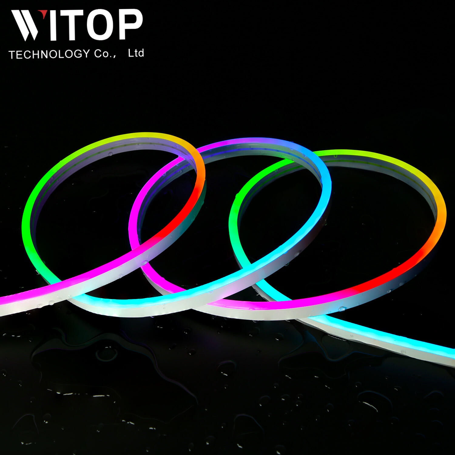 24V Dynamic Neon Rope colored Lights kit 16.4ft Outdoor Waterproof Cuttable RGBIC flexible led Rope strip Lights