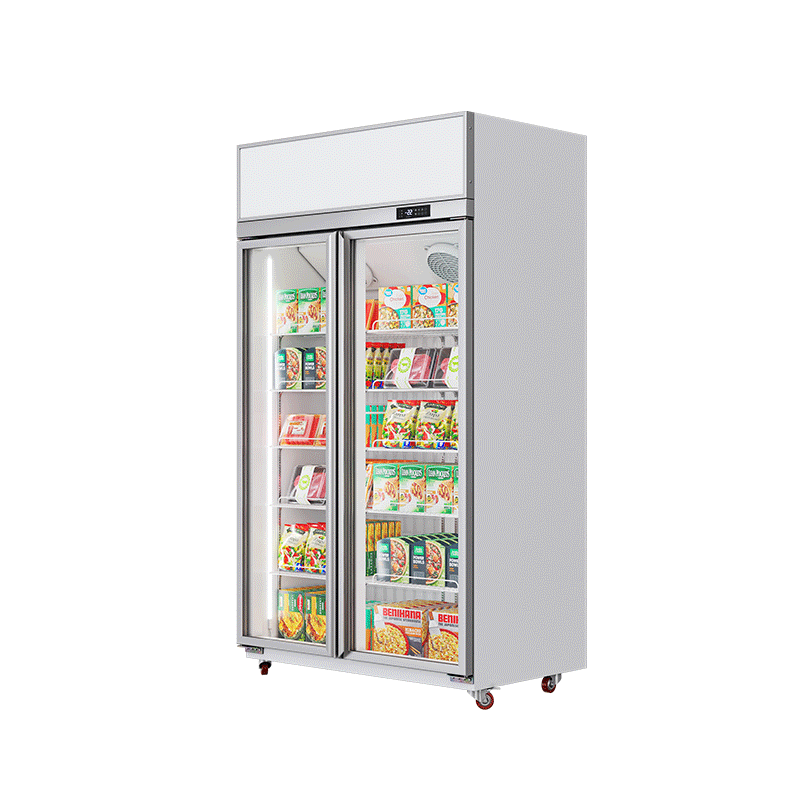 Showcase Freezer White (Top Lightbox, Upmounted Compressor)（2 Doors）