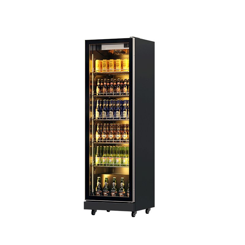 Beverage Fridge Black (Full Door Display, Rearmounted Compressor)（1 Door）