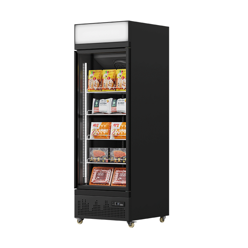 Showcase Freezer Black (Top Lightbox, Downmounted Compressor)（1 Door）