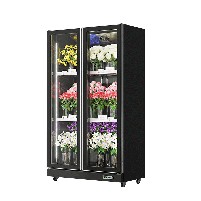 Floral Cooler Black (Rearmounted Compressor)（2 Doors）