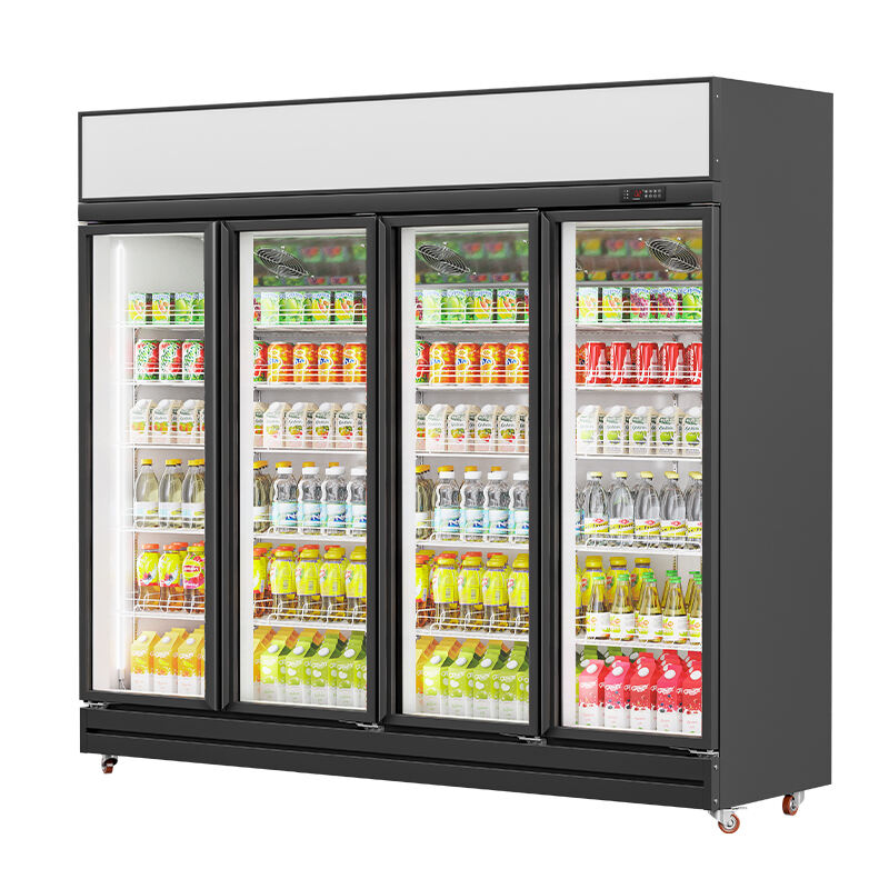 Beverage Refrigerator(Top Mount Compressor) black（4 Doors）