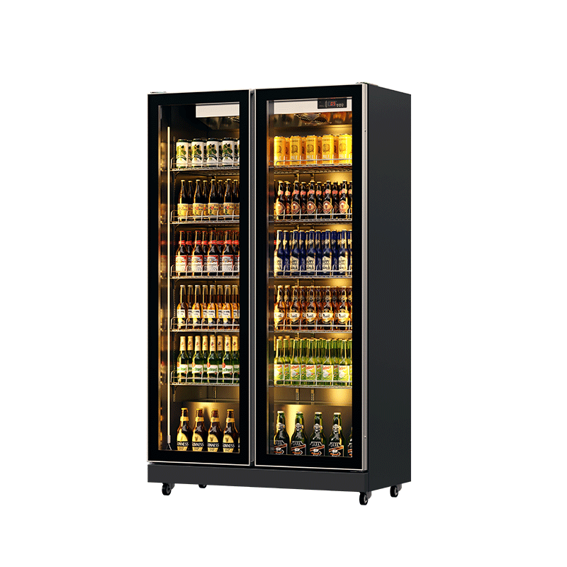 Beverage Fridge Black (Full Door Display, Rearmounted Compressor)（2 Doors）