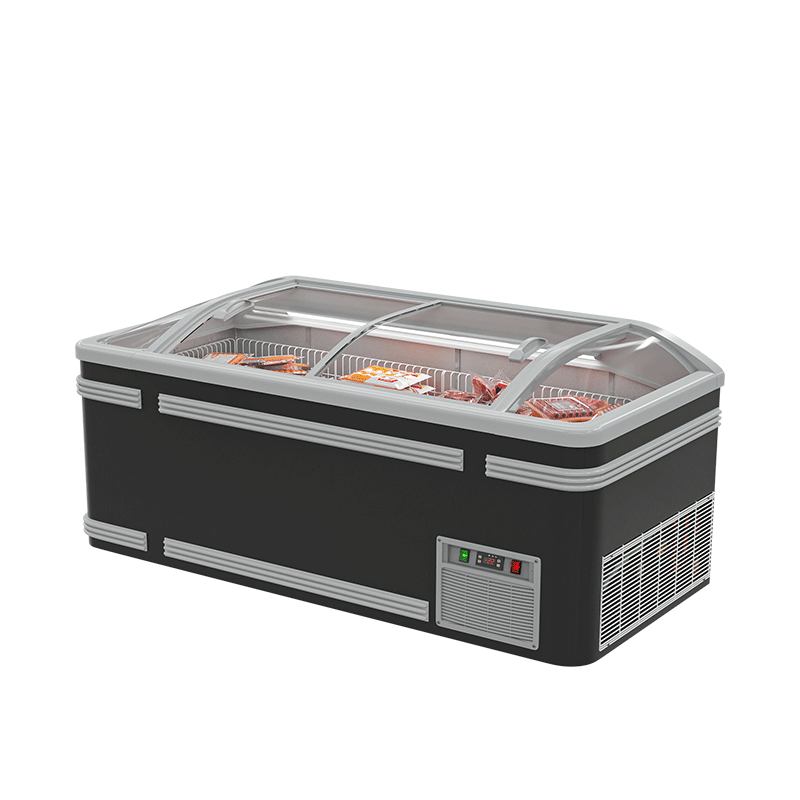  Island Freezer Black A-sliding