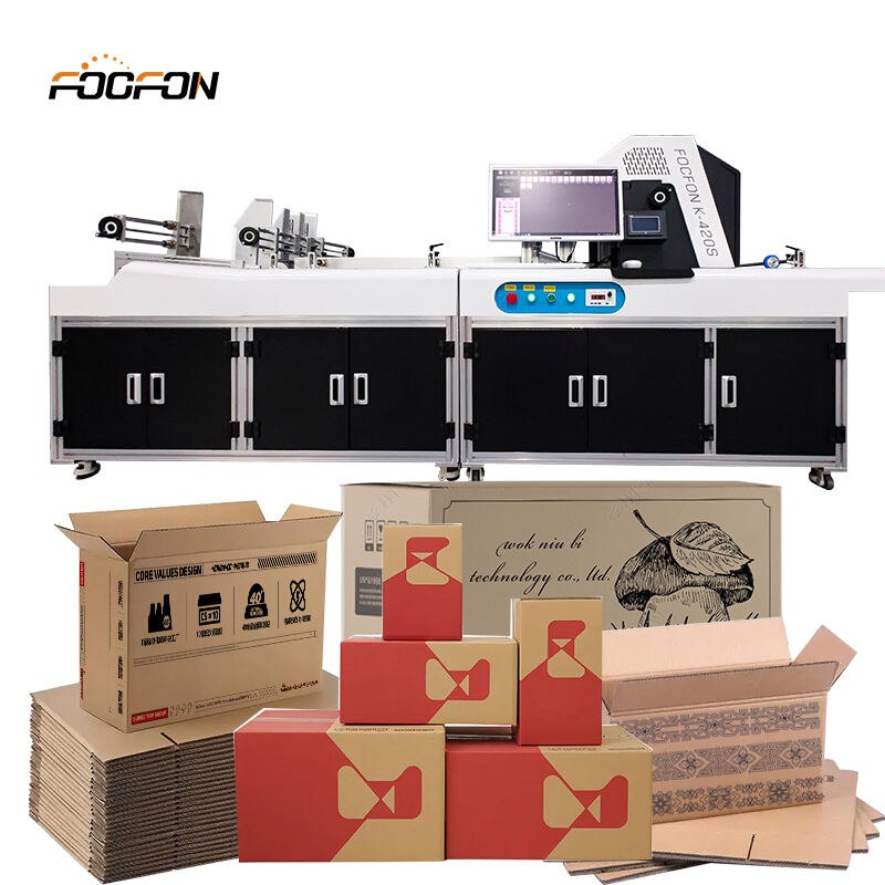 Impresora de cartón corrugado Digital personalizable Foofon, impresora automática de cajas de cartón de un solo paso, impresora de cartón