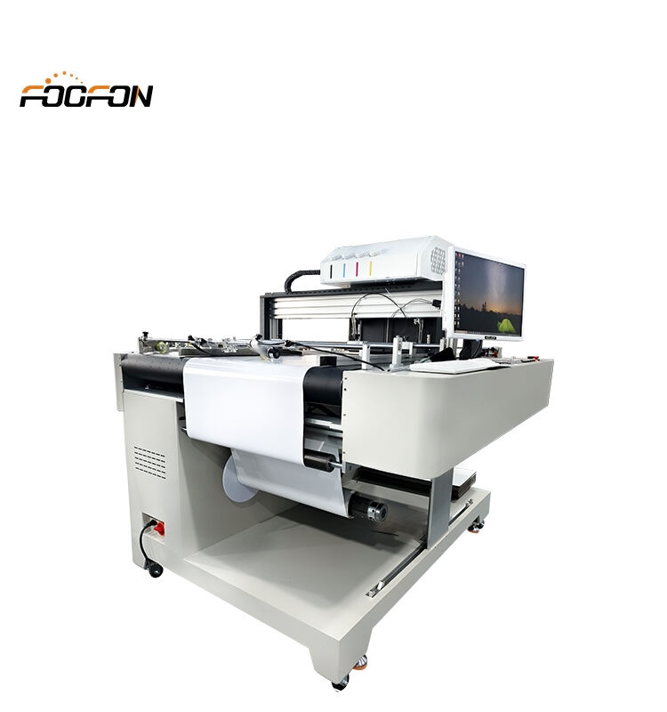 Foofon Hochwertiger automatischer Etikettendrucker. Digitaldrucker mit neuem Design, Single-Pass-Roll-to-Roll-Drucker