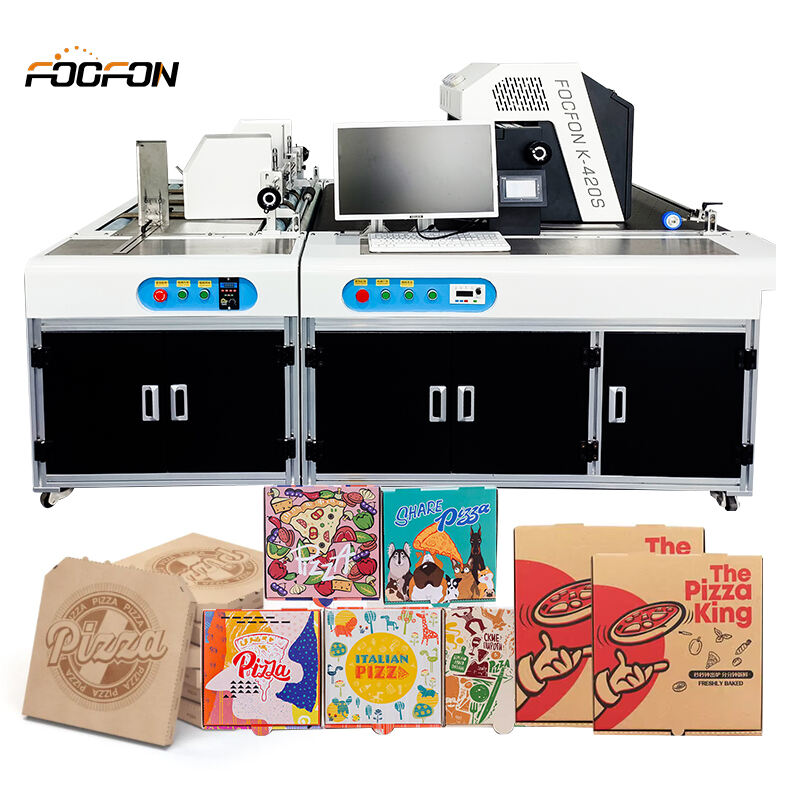 Foofon Harga Pabrik Printer Kotak Bergelombang Flatbed Printer One Pass Otomatis Printer Inkjet Digital Single Pass