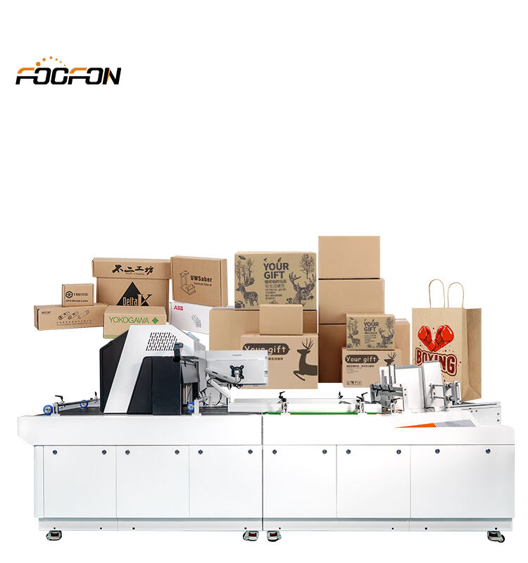 Foofon Groothandel Continu printen Digitale kartonnen verpakking met één doorgang Industriële kartonnen printers Single Pass-printer