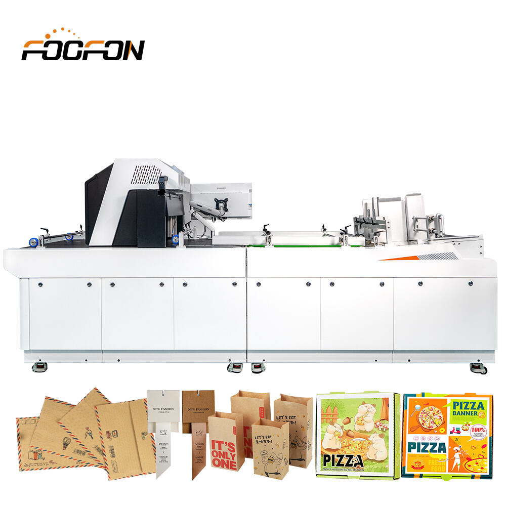 Foofon Factory Sale Digital One Single Pass Υψηλής ποιότητας κυματοειδές εκτυπωτής Inkjet Εκτυπωτής χαρτοκιβωτίων