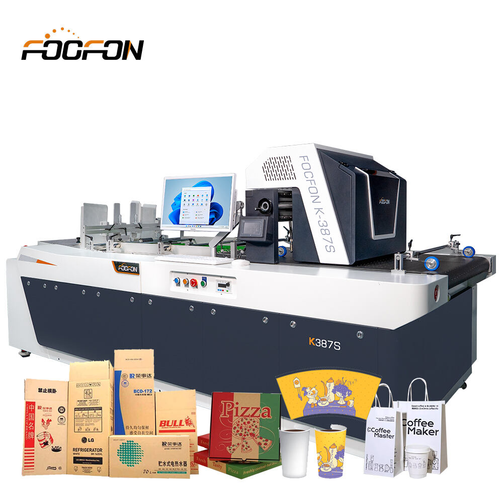 Foofon Industrial High Speed Digital Printer Corrugated Box Custom One Pass Single Pass  Carton Printers