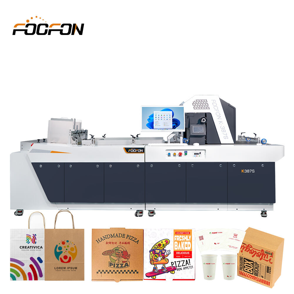 Foofon Factory Price Flatbed Corrugated Box Printer Automatic One Pass Printer Ψηφιακός εκτυπωτής Inkjet Single Pass