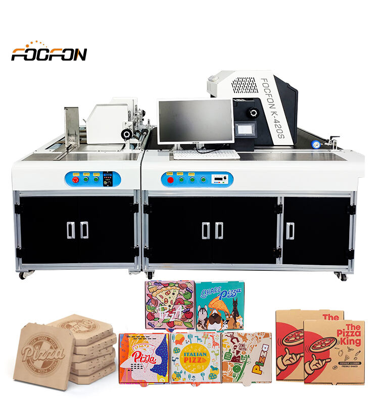 Foofon Factory Price Flatbed Corrugated Box Printer Automatic One Pass Printer Single Pass Digital Inkjet Printer