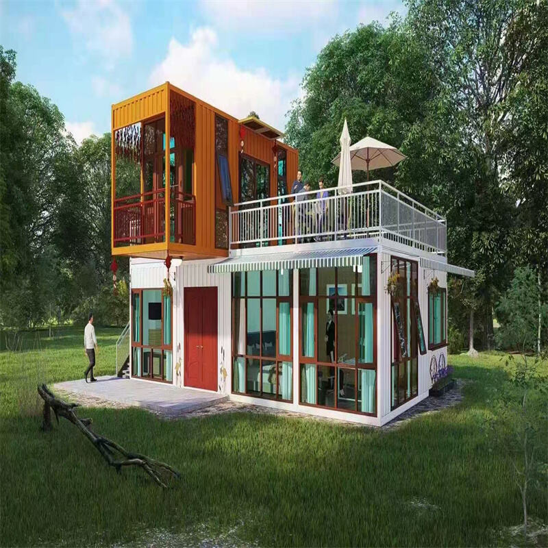 NJYZ Container Homes Luxury Prefabricated Fast Build Low Cost Prefab House 40 FT Prefab Shipping Container Hous