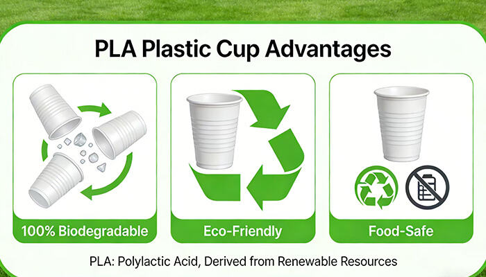 100% PLA Plastic Cups (Full PLA Construction)