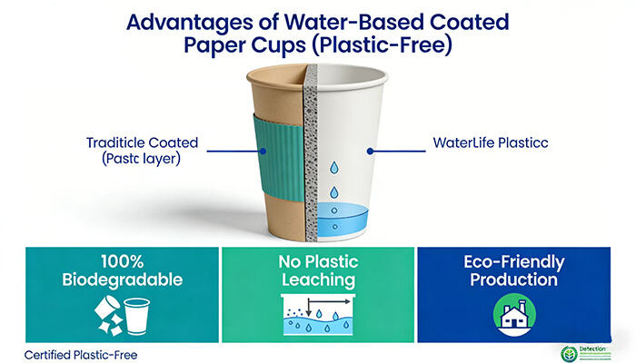 Water-Based Coated Paper Cups (Zero Plastic)