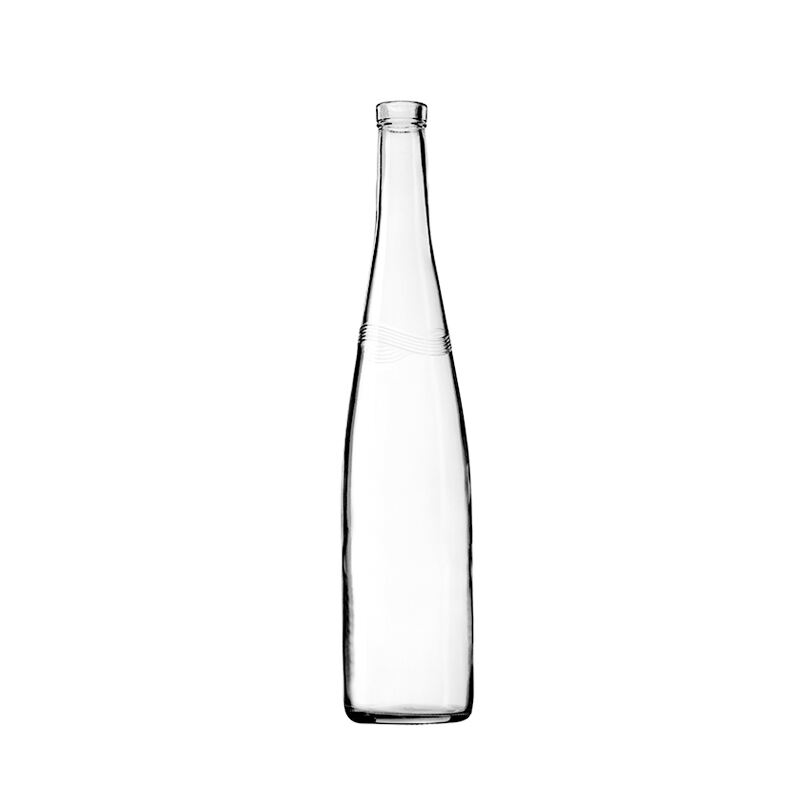 Botol Whiskey Anggur Berlabel Kustom Botol Kaca Bulat Kosong