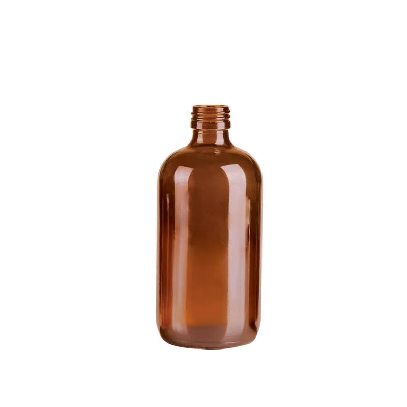 boston round Medicine bottle Amber glass bottle