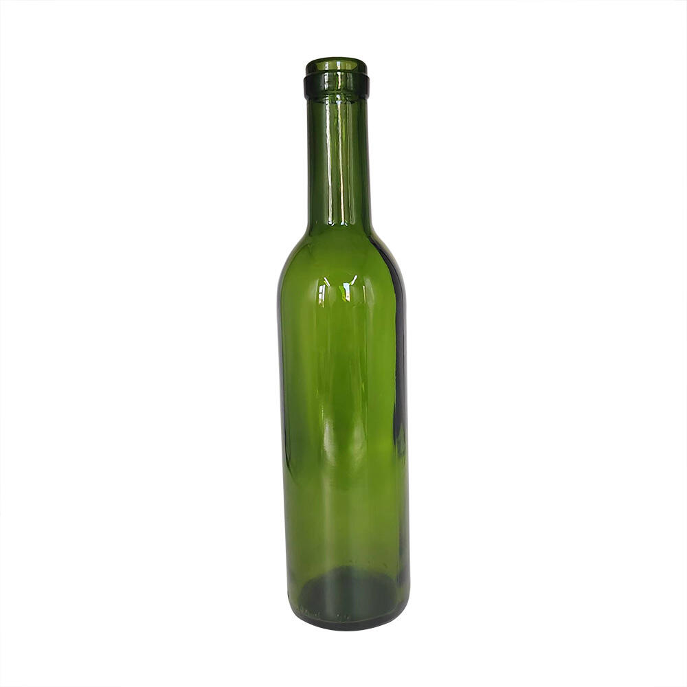 Factory Wholesale Custom Green Clear wine bottles 375 ml empty glass for wine