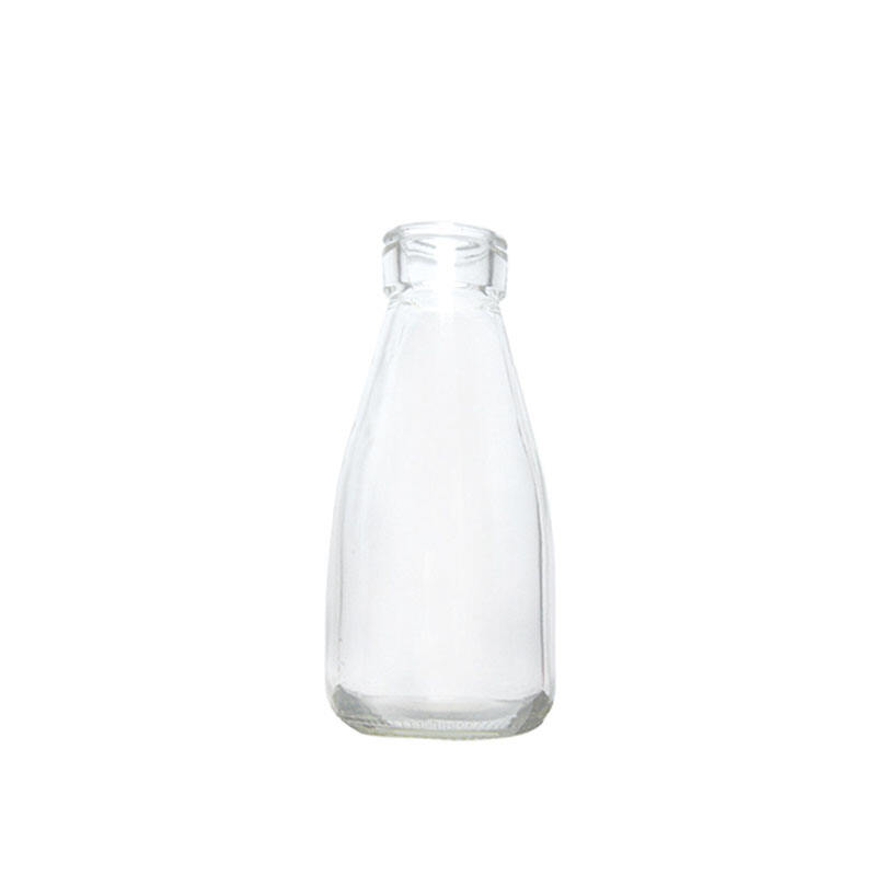 Garrafa de Leite de Vidro com Tampa Giratória para Suco e Bebidas em Lata