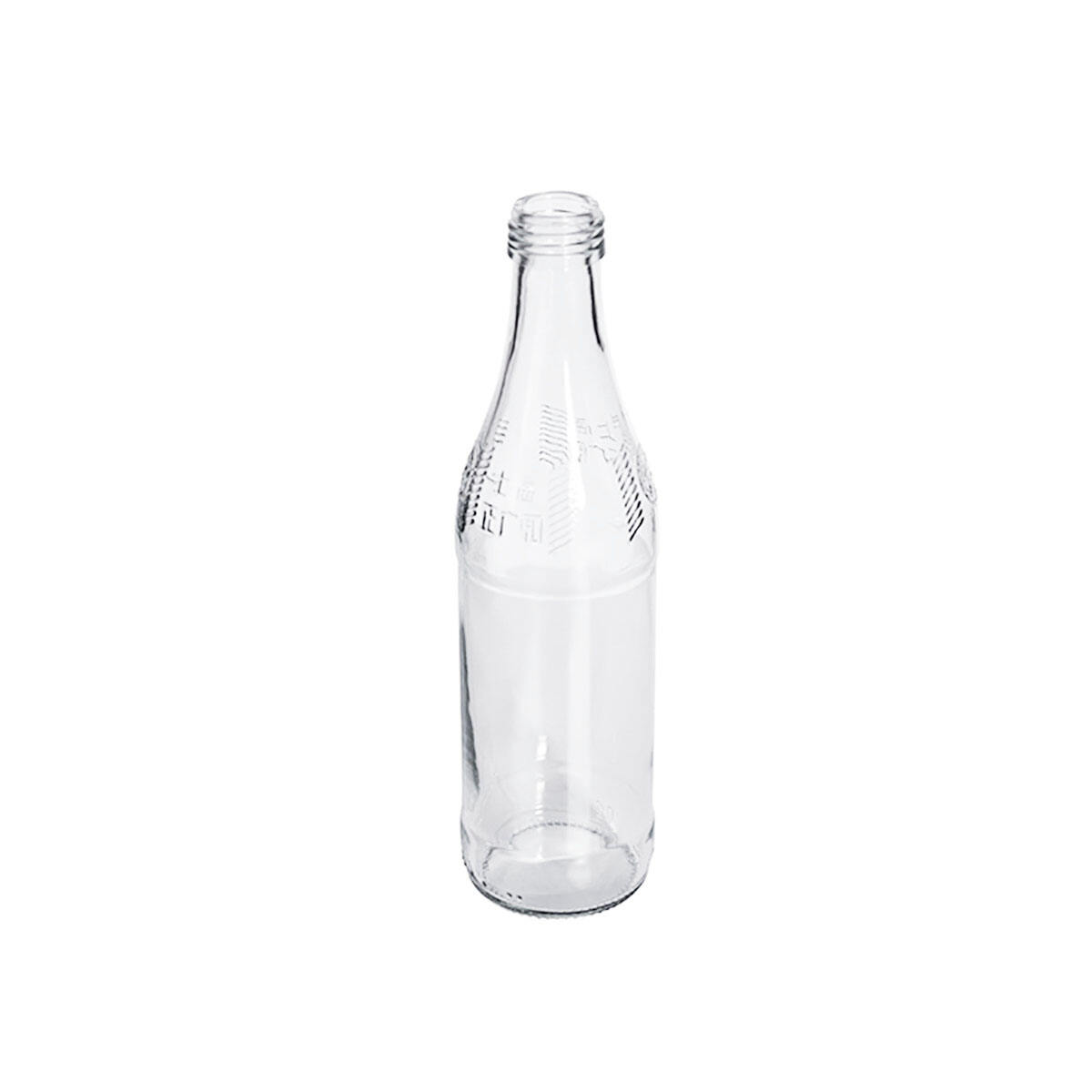 botol soda 318ml Botol Minuman Jelas Kosong Bentuk Bulat Botol Bir Premium Kaca untuk Soda Air Jus