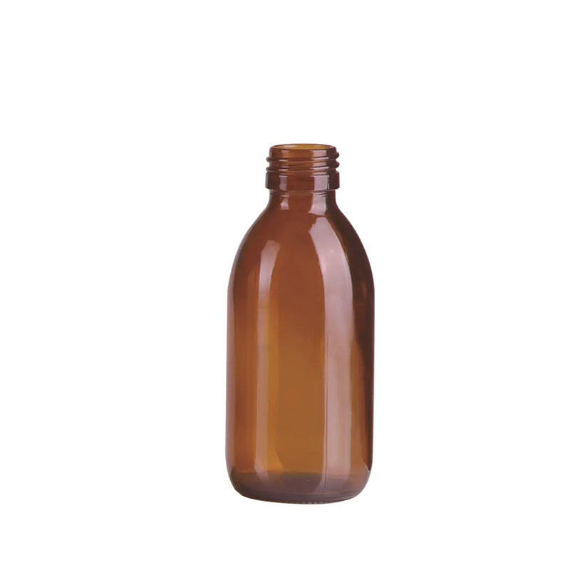 Customized wholesale pharmaceutical amber glass bottle Syrup bottle
