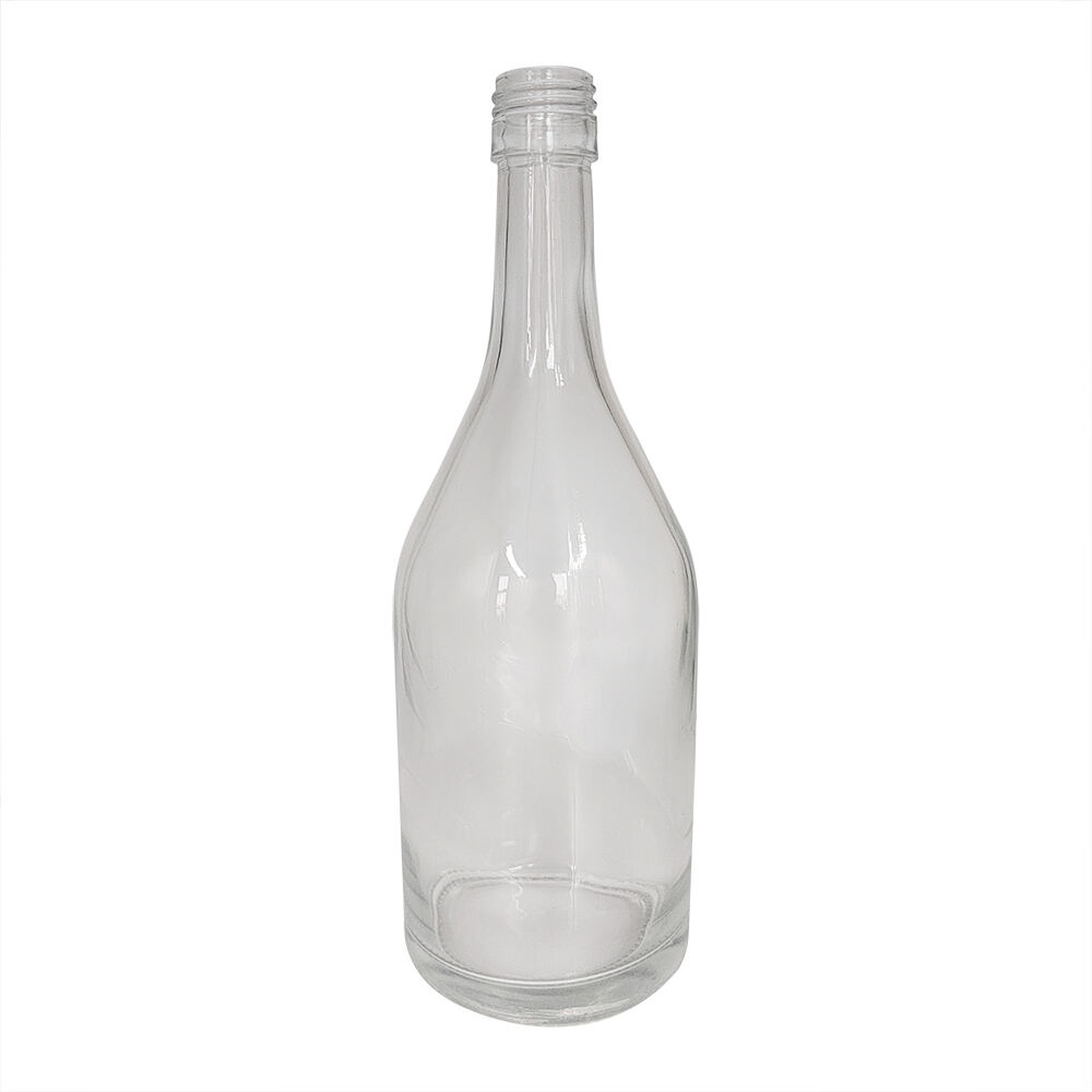 Clear Round Empty Glass Bottle For Packing Vodka/Spirit/Liquor