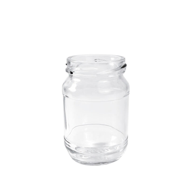 Wholesale 155ml Round Wide Mouth Glass Jar for Honey Food Storage Jam Jar Packing with Metal Lid