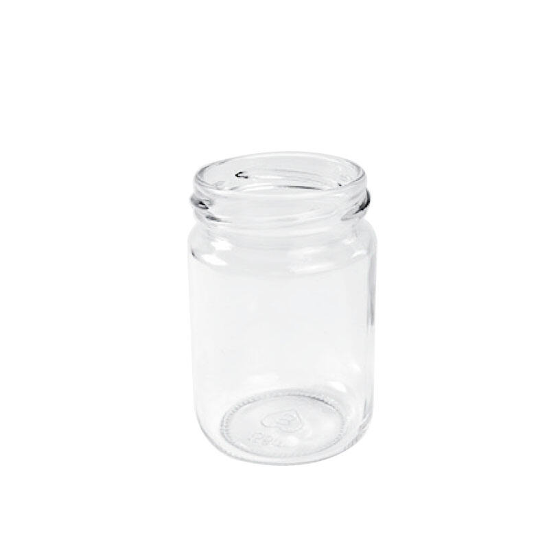 OEM Empty Round Glass Honey Jars 156ml Glass Food Jam Pickles Jar With Metal Lid