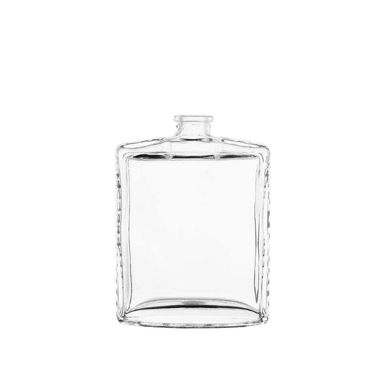 Clear Rectangle Flat Glass Perfume Bottle 30ml 50ml 100ml Empty Perfume Spray Bottles for Cosmetic Packaging