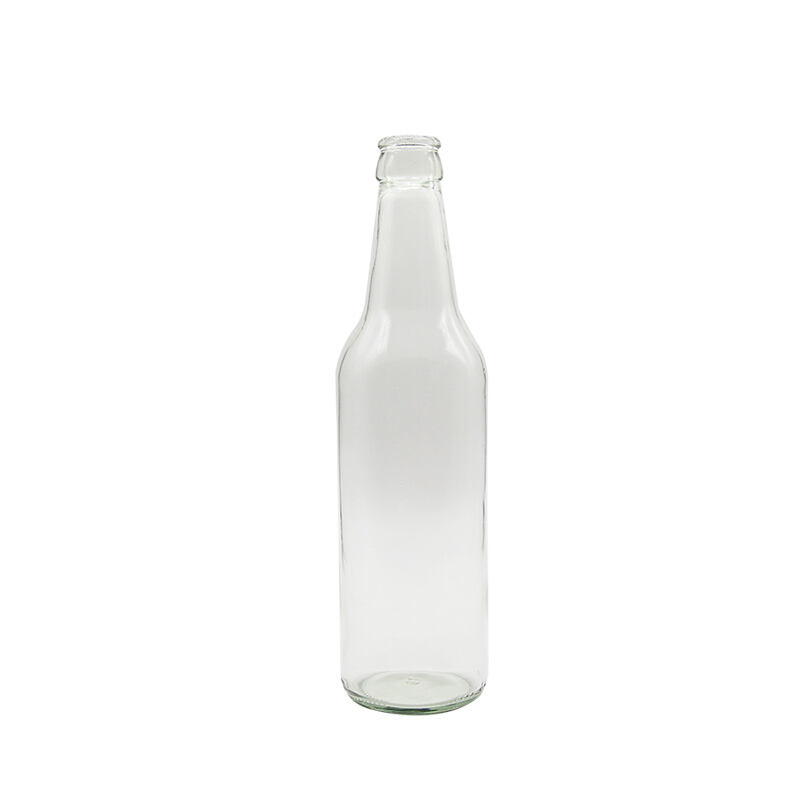 Gratis prøve 450 ml sodeflaske, klar drikkeflaske, rund tom glassflaske til sodavann og juice, engros