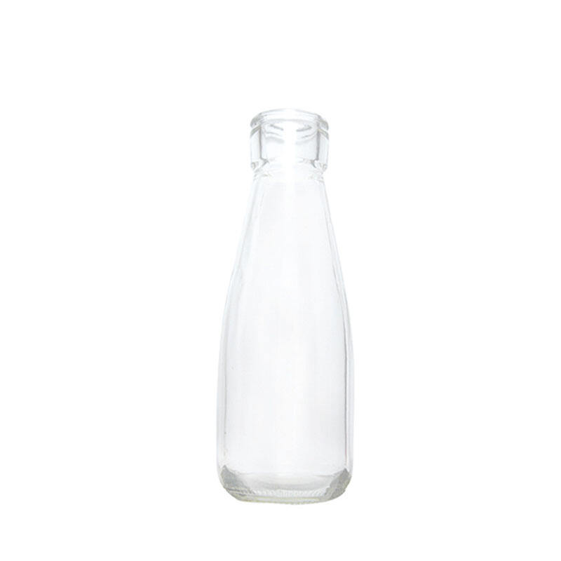 Fábrica Personalizada Atacado Garrafa de Leite de Vidro Mini Transparente Garrafa de Iogurte