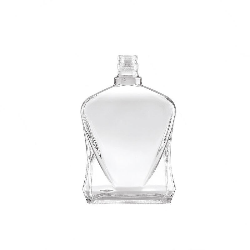 Fábrica Personalizada Alta Qualidade Redonda Garrafa de Licor Whiskey Gin Vodka Whisky Garrafa de Vidro