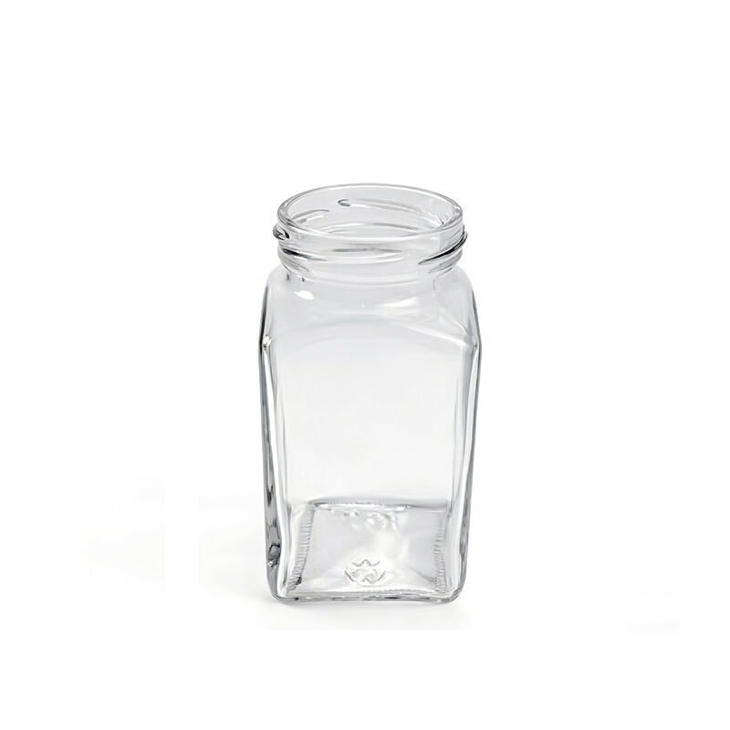 Vas Vitreum Fabricae Clarum 315 ml, Contentores Salsae cum Operculo pro Melle et Confectura, Directe a Fabricante