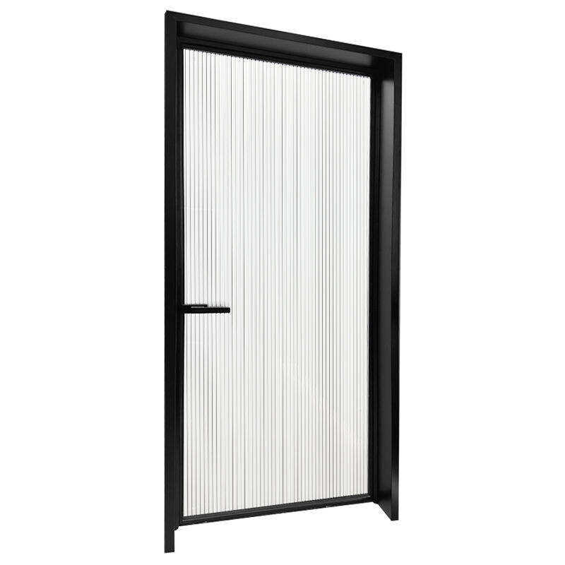 Extremely Narrow Aluminum SwingGlass Door interior Glass Living Room Invisible Frame Narrow