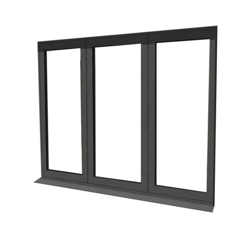 10mm double tempered glass Big View Floor To Ceiling Window Aluminum Frame Fixed Glass Windows