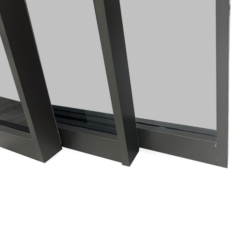 New Design Minimalist Interior Soundproof Slim Narrow Frame Double Glass Aluminum Sliding Doors