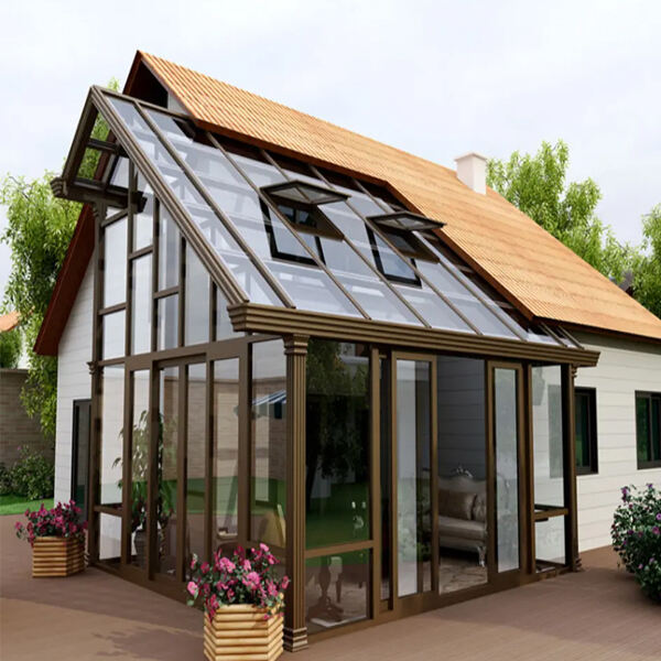 Outdoor Winter Garden Aluminum Sunroom with Low-e Tempered Glass Small Tiny House Sunny Sunshine Glass Sunrooms for Villa