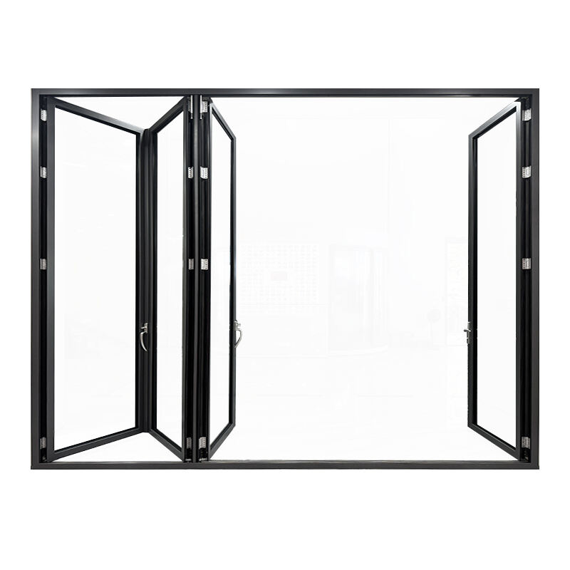 1 Set MOQ Cheap Exterior Interior Glass Accordion Aluminum Sliding Bifold Doors Aluminium Patio Folding Door