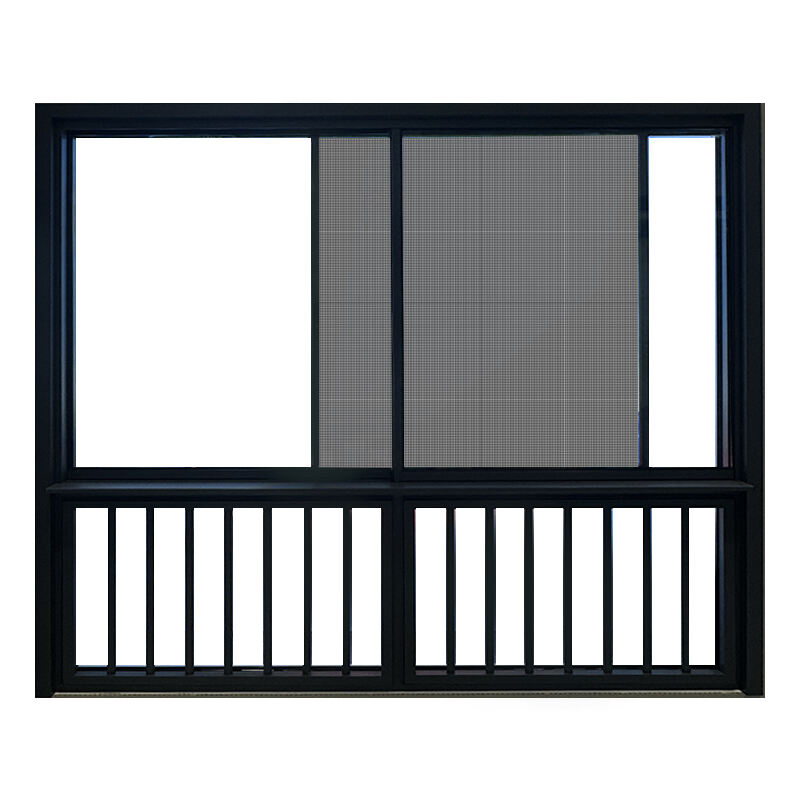 High Security Double Tempered Glass Thermal Break Aluminum Sliding Window