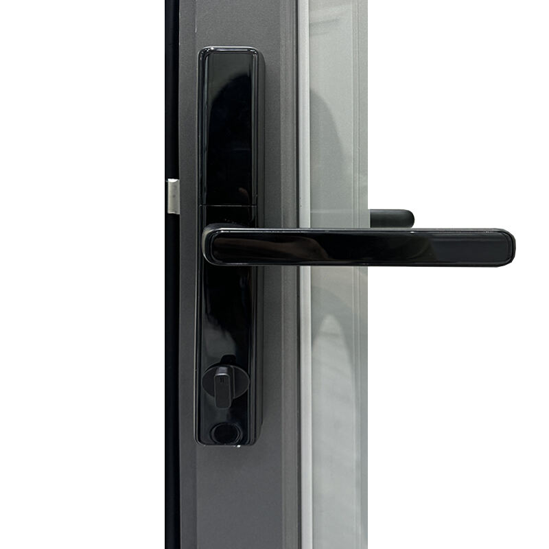 Aluminium Casement door High-end design modern flat patio balcony aluminium entrance door with 2.0mm thickness