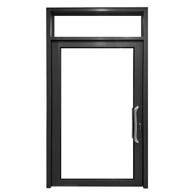 Foshan Manufacturer Contemporary residential main entrance front door Aluminium double glazed insulated security pivot door