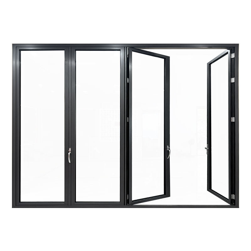 1 Set MOQ Cheap Exterior Interior Glass Accordion Aluminum Sliding Bifold Doors Aluminium Patio Folding Door