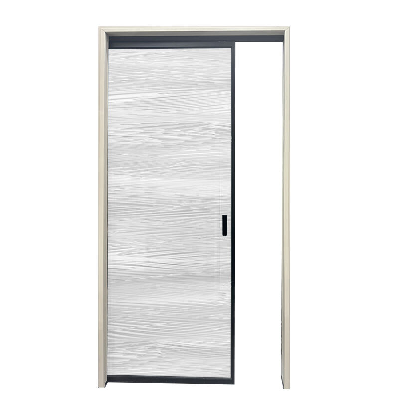 New Design Minimalist Interior Soundproof Slim Narrow Frame Double Glass Aluminum Sliding Doors