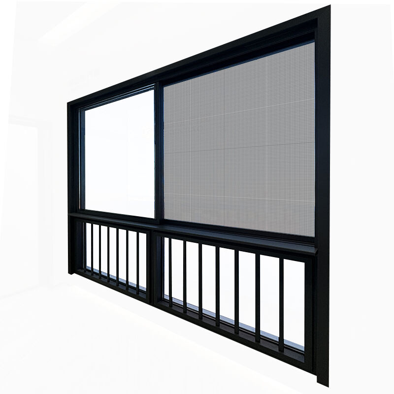 High Security Double Tempered Glass Thermal Break Aluminum Sliding Window