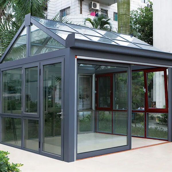 Outdoor Winter Garden Aluminum Sunroom with Low-e Tempered Glass Small Tiny House Sunny Sunshine Glass Sunrooms for Villa