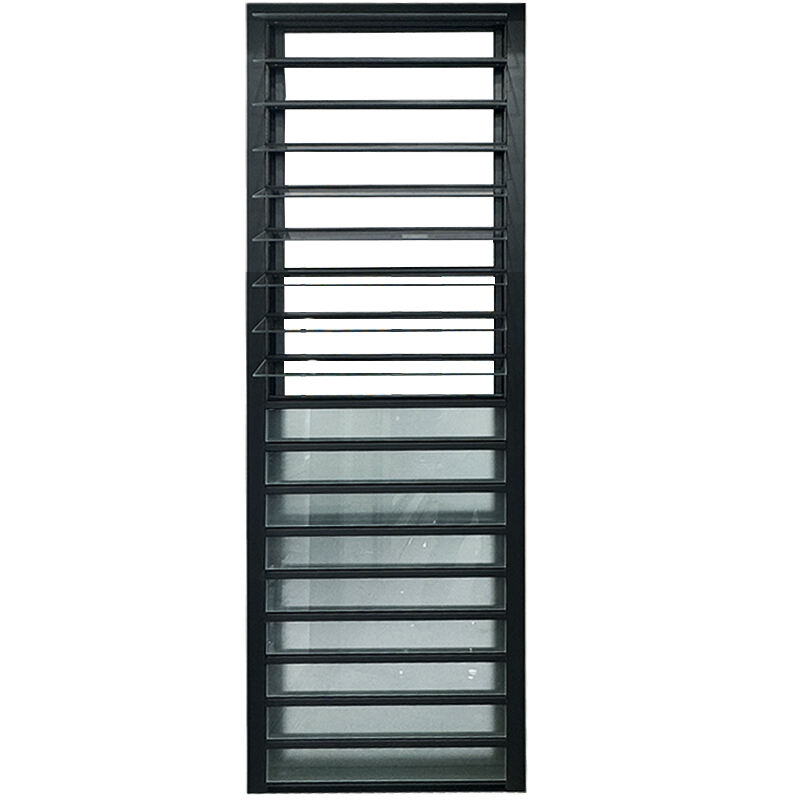 Custom Ajustable Vertical Glass Louvers Aluminium Frame Glass Fixed Louver Louvre Jalousie Windows With Flyscreen