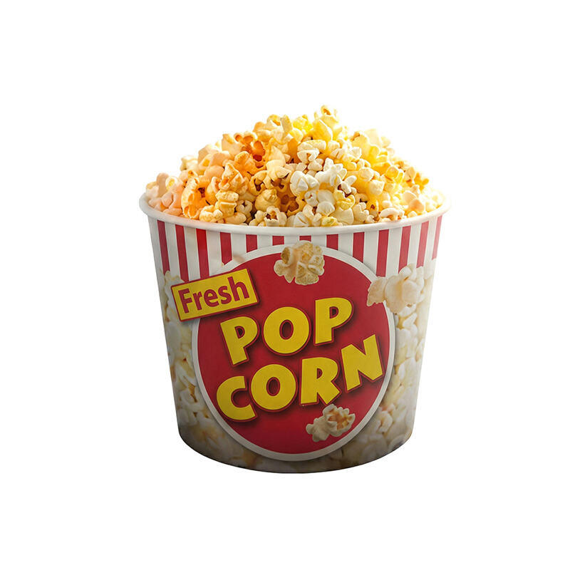 Custom Printed Paper Popcorn Buckets Food-Grade