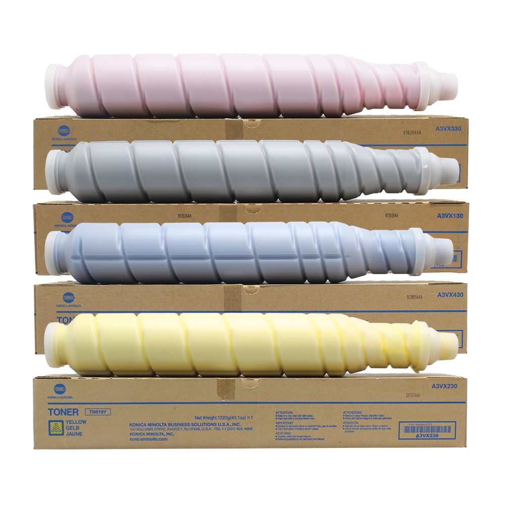 Konica Minolta TN619 Genuine Original Toner Cartridge CMYK