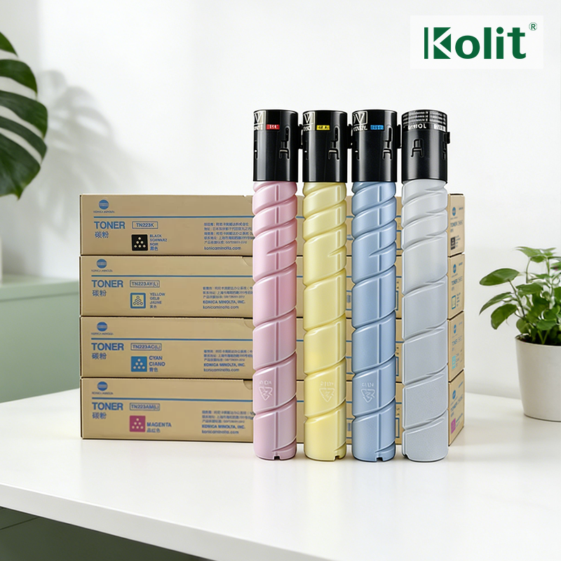 Konica Minolta TN223 Genuine Original Toner Cartridge CMYK for bizhub C226/C266 Series