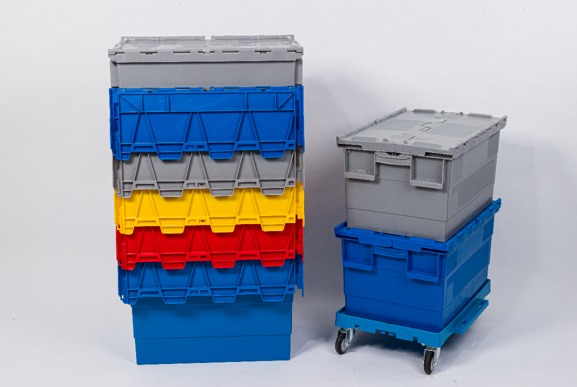 Where are heavy duty plastic crates mainly used?